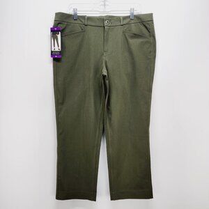 Banana Republic Cropped pants Womens High-Rise Straight-Leg  Olive Green Size 14
